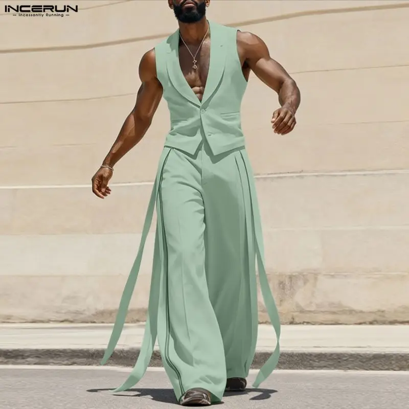 Mens Fashion Summer - Ensembles Homme INCERUN – Gilets sans