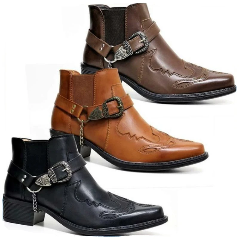 Men'S Fashion News - Bottes de cowboy vintage en cuir