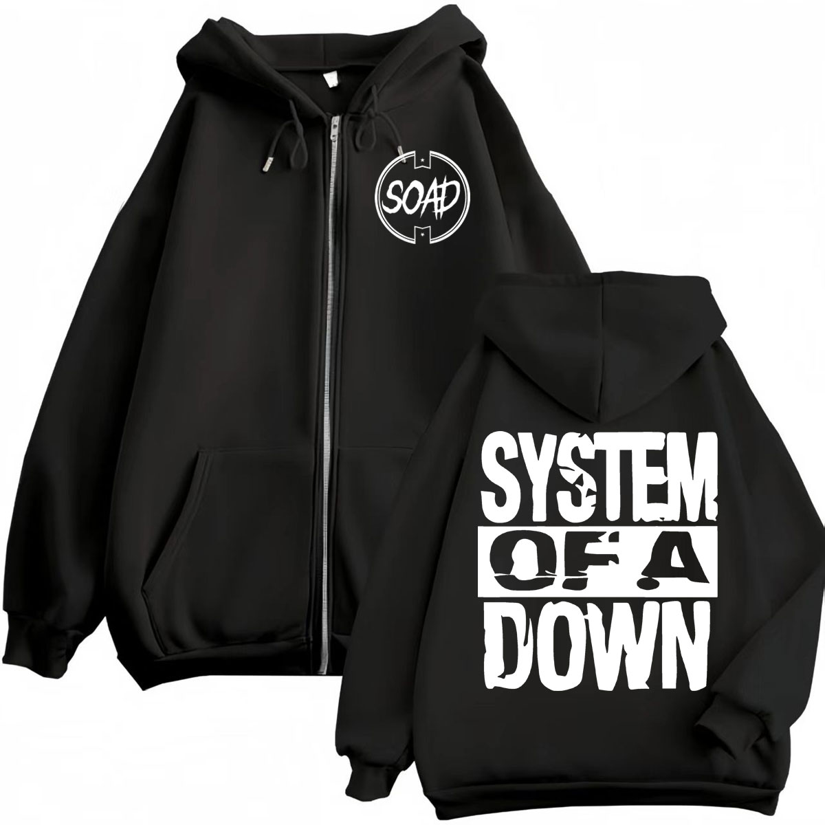 Sweat à capuche zippé imprimé  - Mens Fashion Zip Up Hoodies avis et prix