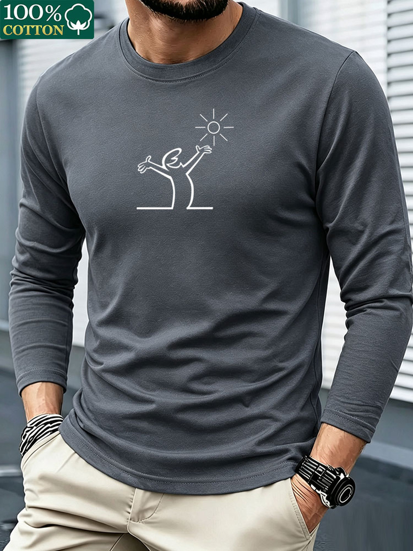 T-shirt à manches longues pour - Men'S Fashion T Shirts avis et prix